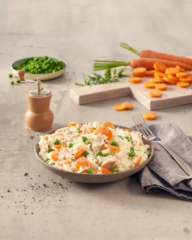 Cremige Hendlpfanne Risi Bisi