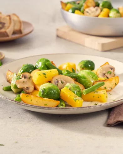 Gemüse Pfanne Kartoffel Champignon