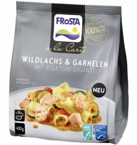 Wildlachs & Garnelen mit Rigatoni Giganti