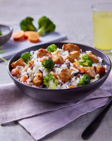 High Protein Hähnchen mit Reis und Brokkoli