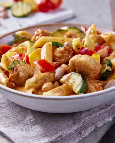 High Protein Hähnchen mediterraner Art mit Penne