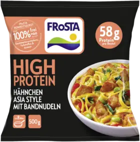 High Protein Hähnchen Asia Style mit Bandnudeln