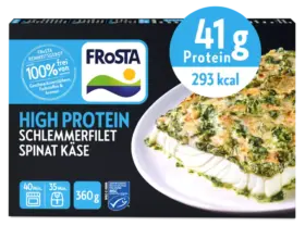 High Protein Schlemmerfilet Spinat Käse
