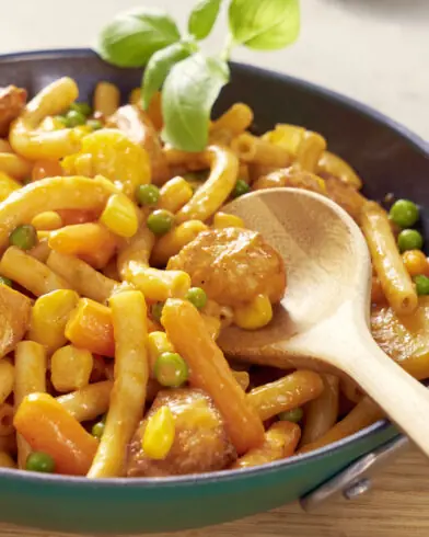 Nudel Hähnchen Pfanne