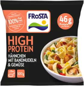 High Protein Hähnchen mit Bandnudeln & Gemüse
